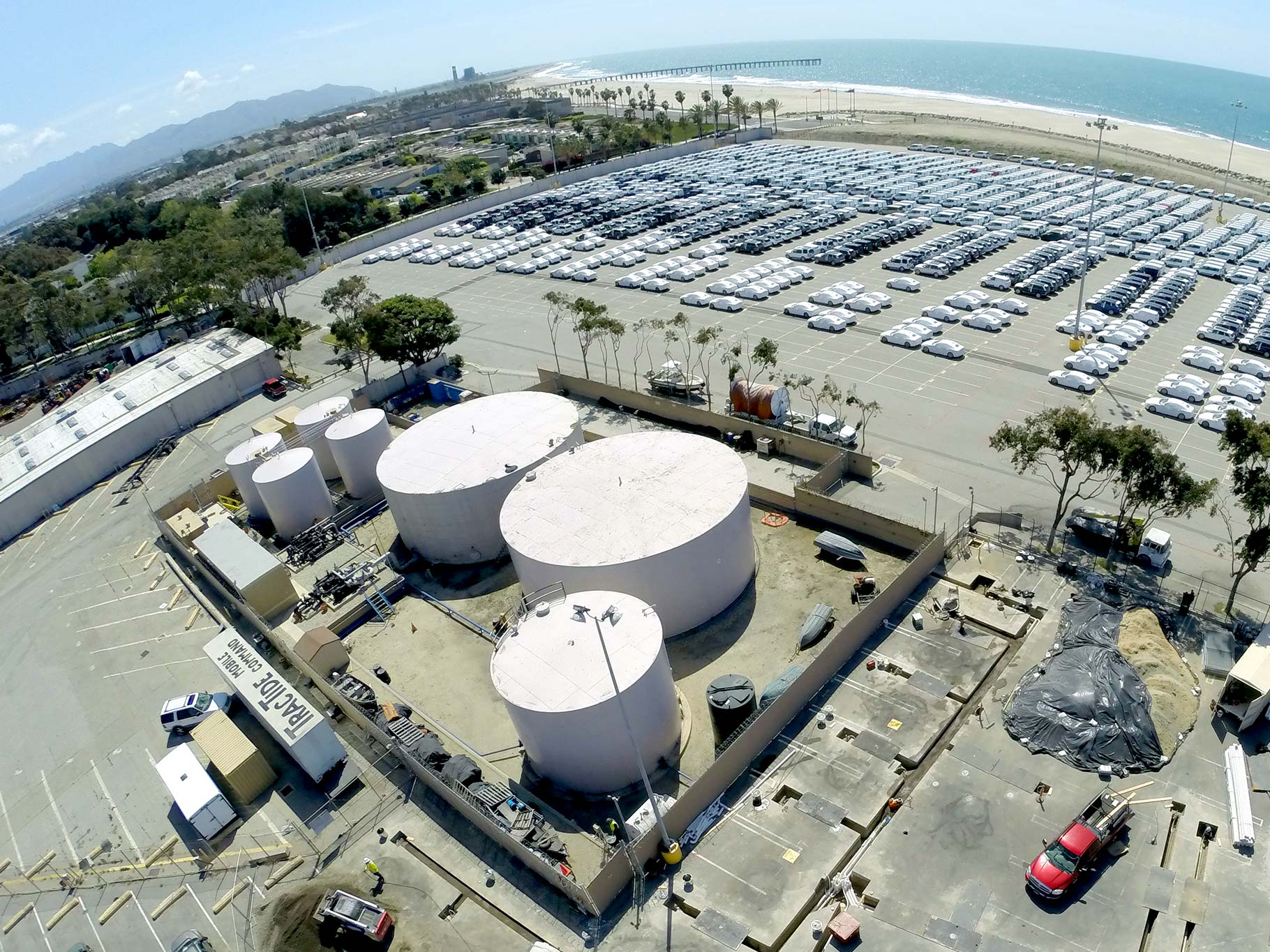 Aerial view of Port Hueneme Trenching Project